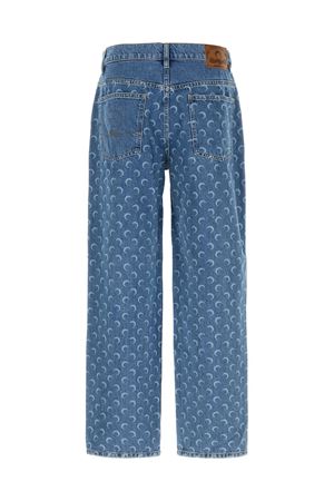 Jeans in denim di cotone blu MARINE SERRE | MPA070BCDEN0002BL05